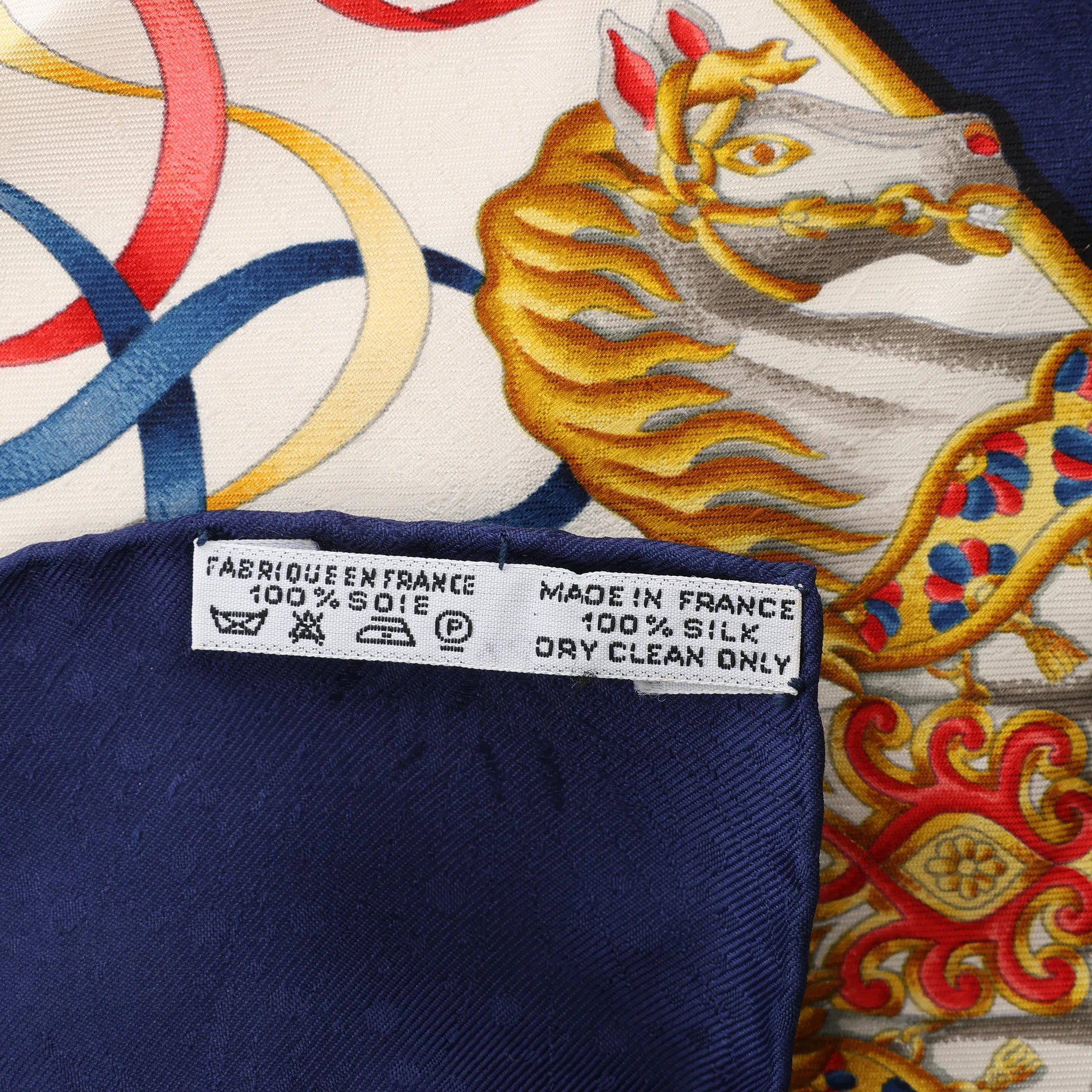 Hermès Carré 90 "LUNAPARK" Silk handkerchief in Navy Blue
