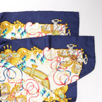 Hermès Carré 90 "LUNAPARK" Silk handkerchief in Navy Blue