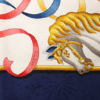 Hermès Carré 90 "LUNAPARK" Silk handkerchief in Navy Blue