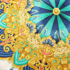 Hermès Carré 90 "LUNAPARK" Silk handkerchief in Navy Blue