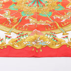 Hermès Carré 90 "LUNAPARK" Silk handkerchief in Red