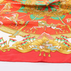 Hermès Carré 90 "LUNAPARK" Silk handkerchief in Red