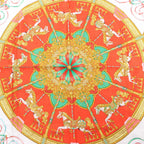 Hermès Carré 90 "LUNAPARK" Silk handkerchief in Red