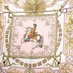 Hermès Carré 90 "LVDOVICVS MAGNVS" Silk handkerchief in Pink