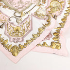 Hermès Carré 90 "LVDOVICVS MAGNVS" Silk handkerchief in Pink
