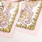 Hermès Carré 90 "LVDOVICVS MAGNVS" Silk handkerchief in Pink