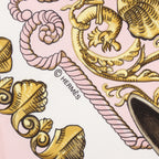 Hermès Carré 90 "LVDOVICVS MAGNVS" Silk handkerchief in Pink