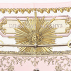 Hermès Carré 90 "LVDOVICVS MAGNVS" Silk handkerchief in Pink