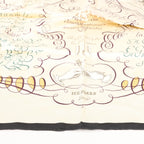 Hermès Carré 90 "L'ART D'ECRIRE" Silk handkerchief in Beige