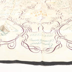 Hermès Carré 90 "L'ART D'ECRIRE" Silk handkerchief in Beige
