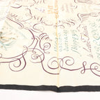 Hermès Carré 90 "L'ART D'ECRIRE" Silk handkerchief in Beige