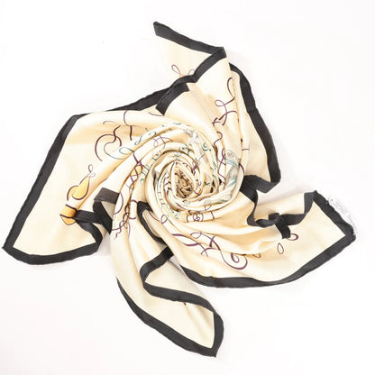 Hermès Carré 90 "L'ART D'ECRIRE" Silk handkerchief in Beige