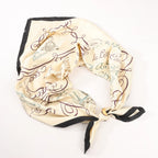Hermès Carré 90 "L'ART D'ECRIRE" Silk handkerchief in Beige
