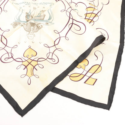 Hermès Carré 90 "L'ART D'ECRIRE" Silk handkerchief in Beige
