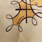 Hermès Carré 90 "L'ART D'ECRIRE" Silk handkerchief in Beige