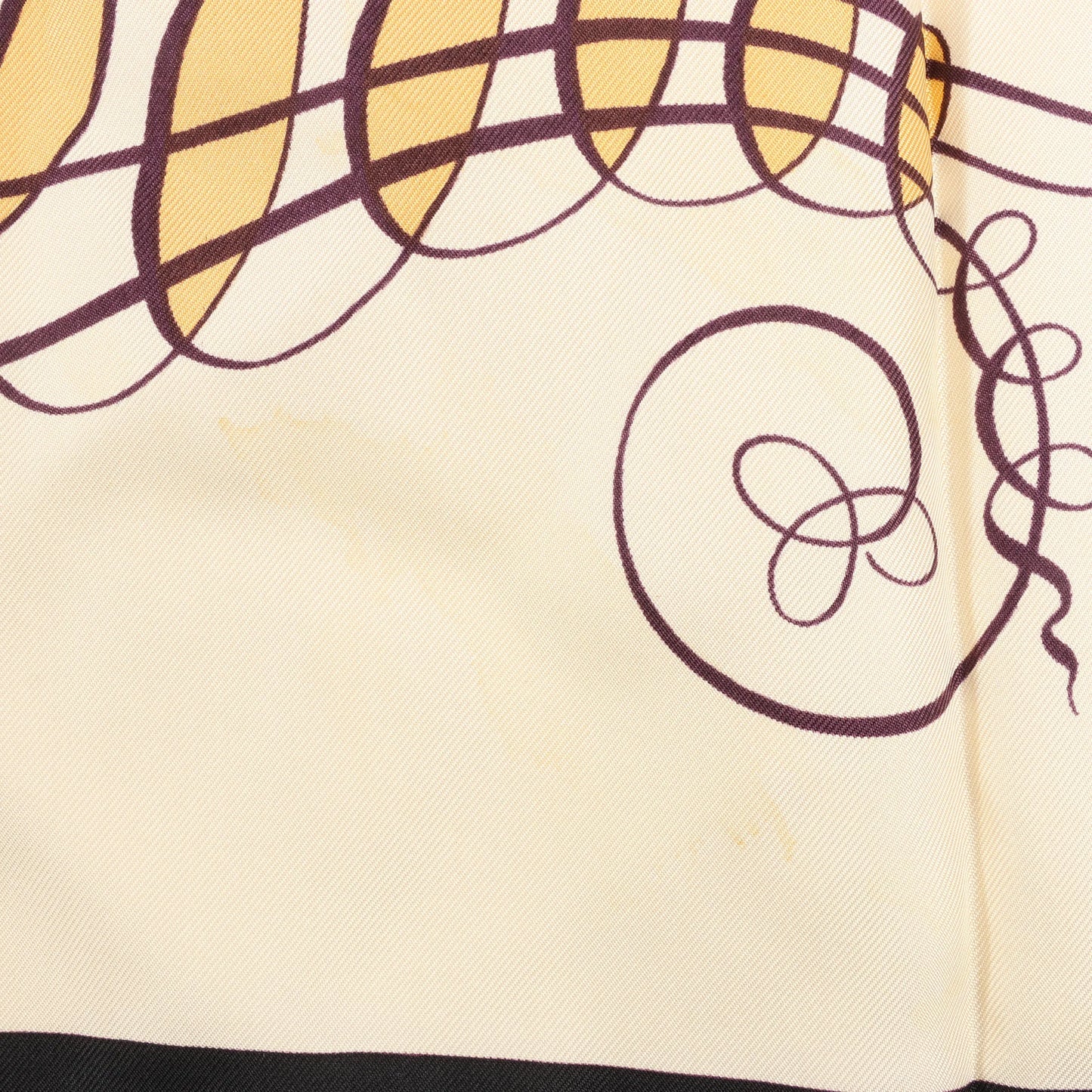 Hermès Carré 90 "L'ART D'ECRIRE" Silk handkerchief in Beige