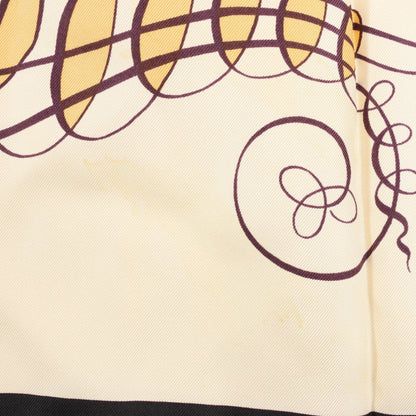 Hermès Carré 90 "L'ART D'ECRIRE" Silk handkerchief in Beige