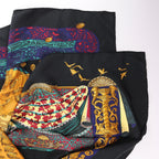 Hermès Carré 90 "L'ATLANTIDE" Silk handkerchief in Black x Gold
