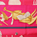 Hermès Carré 90 "La Dance ballet" Silk handkerchief in Pink
