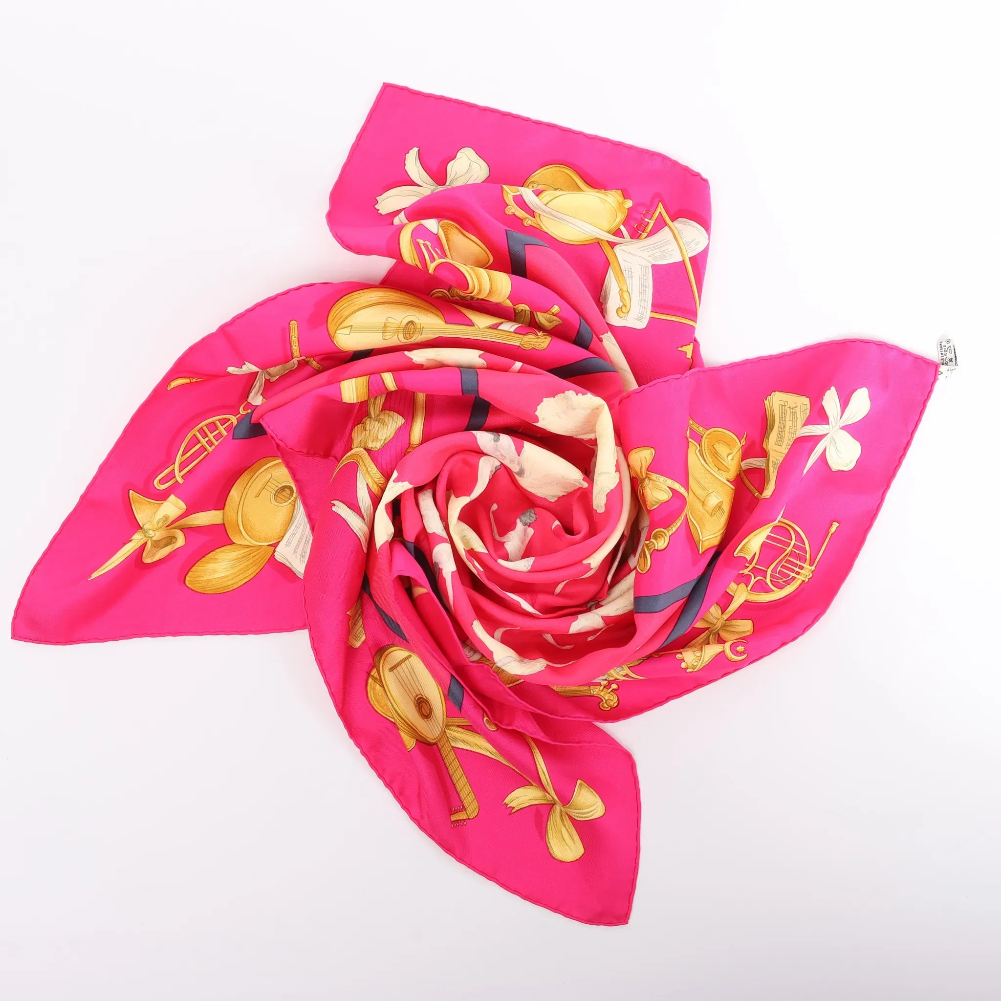 Hermès Carré 90 "La Dance ballet" Silk handkerchief in Pink
