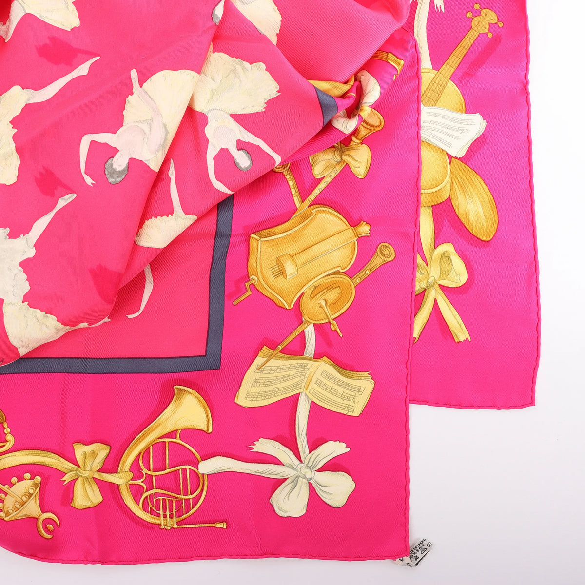 Hermès Carré 90 "La Dance ballet" Silk handkerchief in Pink