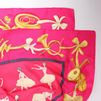 Hermès Carré 90 "La Dance ballet" Silk handkerchief in Pink
