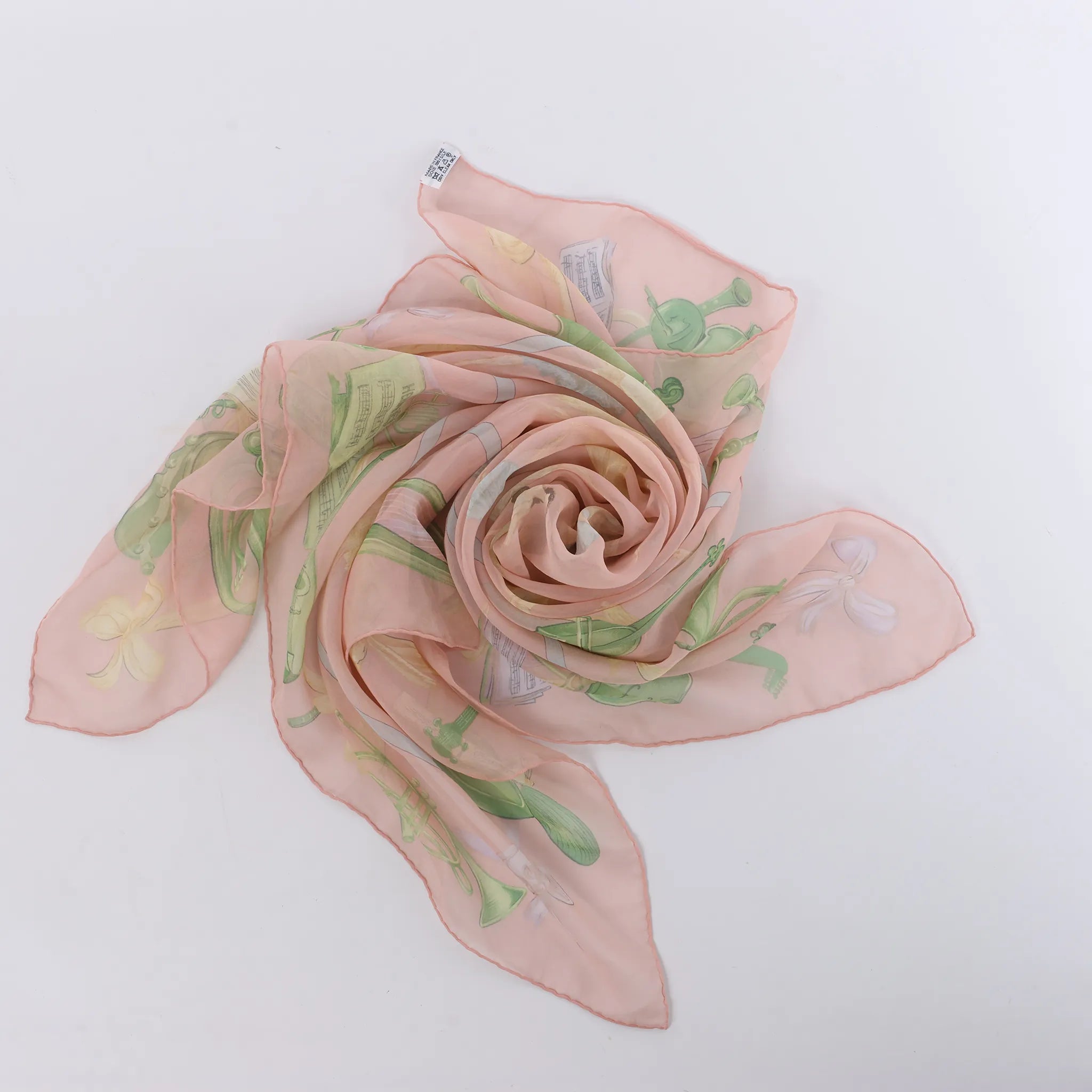 Hermès Carré 90 "La Dance ballet" Silk handkerchief in Pink