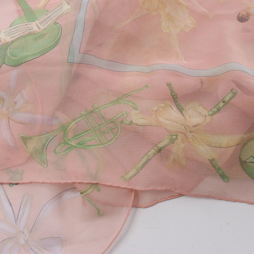 Hermès Carré 90 "La Dance ballet" Silk handkerchief in Pink