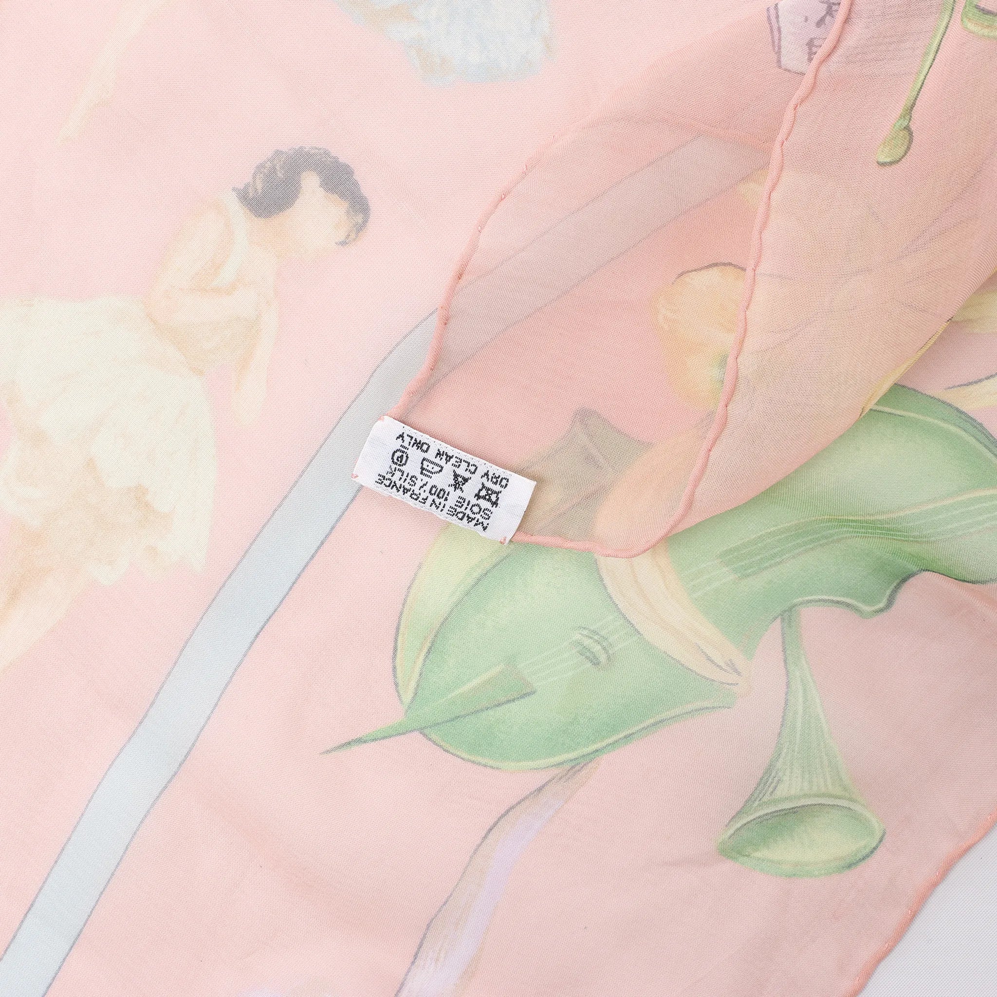 Hermès Carré 90 "La Dance ballet" Silk handkerchief in Pink