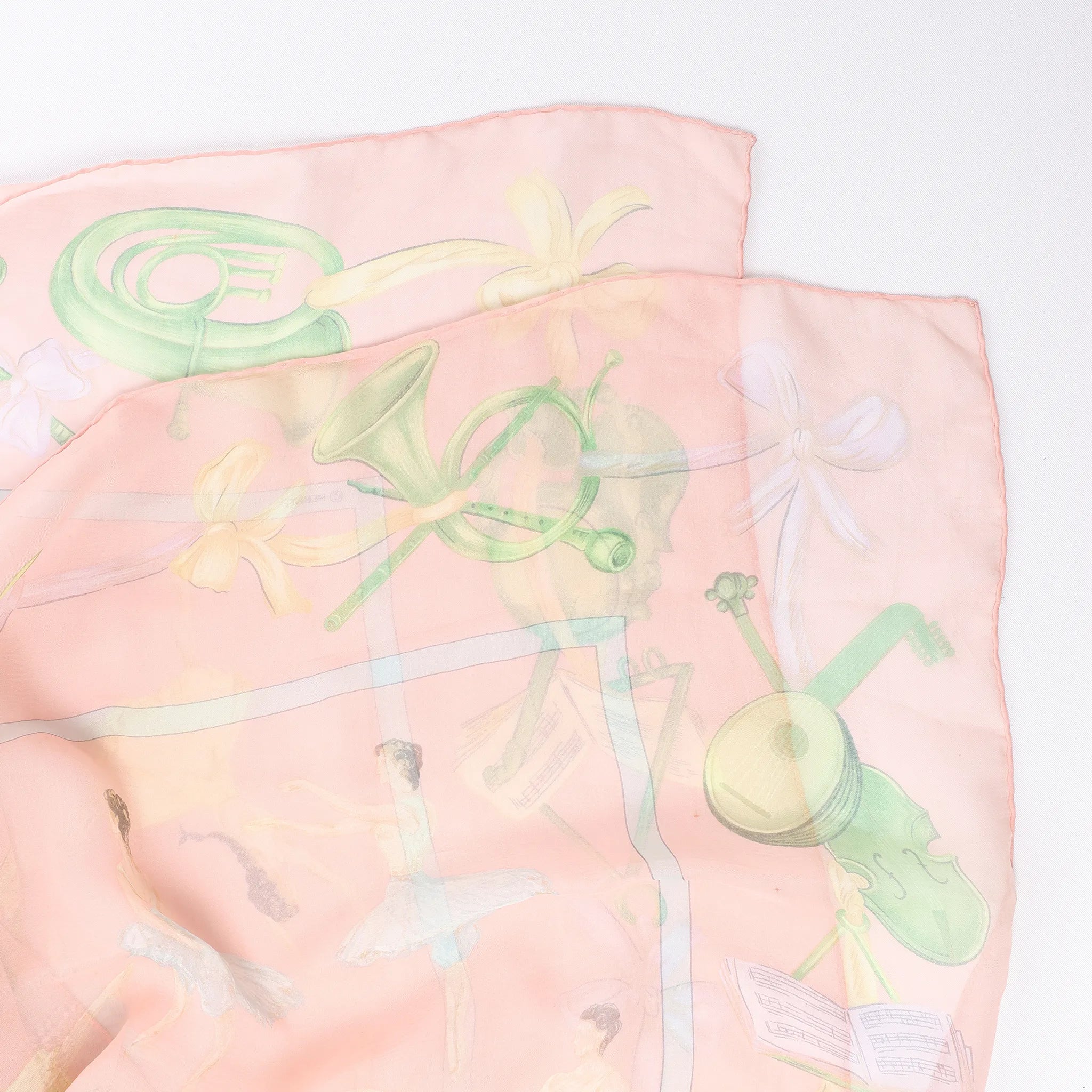 Hermès Carré 90 "La Dance ballet" Silk handkerchief in Pink