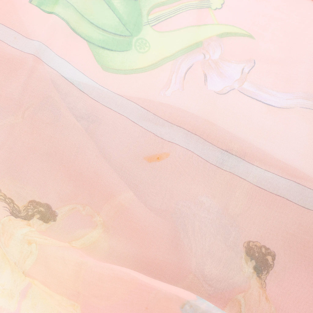 Hermès Carré 90 "La Dance ballet" Silk handkerchief in Pink