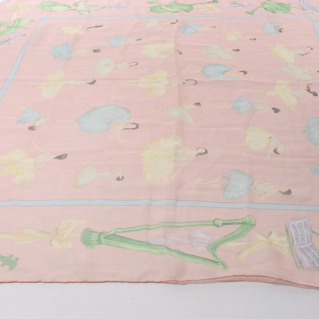 Hermès Carré 90 "La Dance ballet" Silk handkerchief in Pink