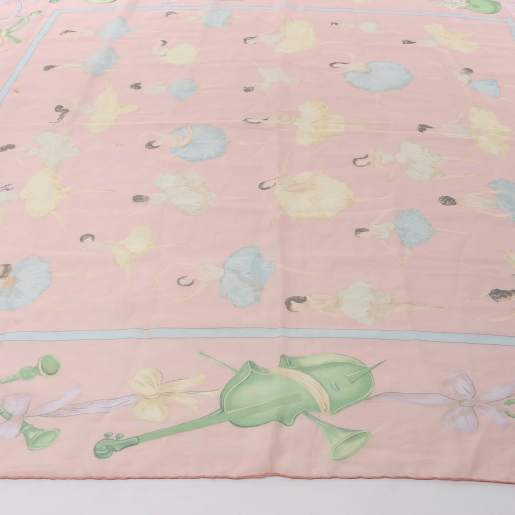 Hermès Carré 90 "La Dance ballet" Silk handkerchief in Pink