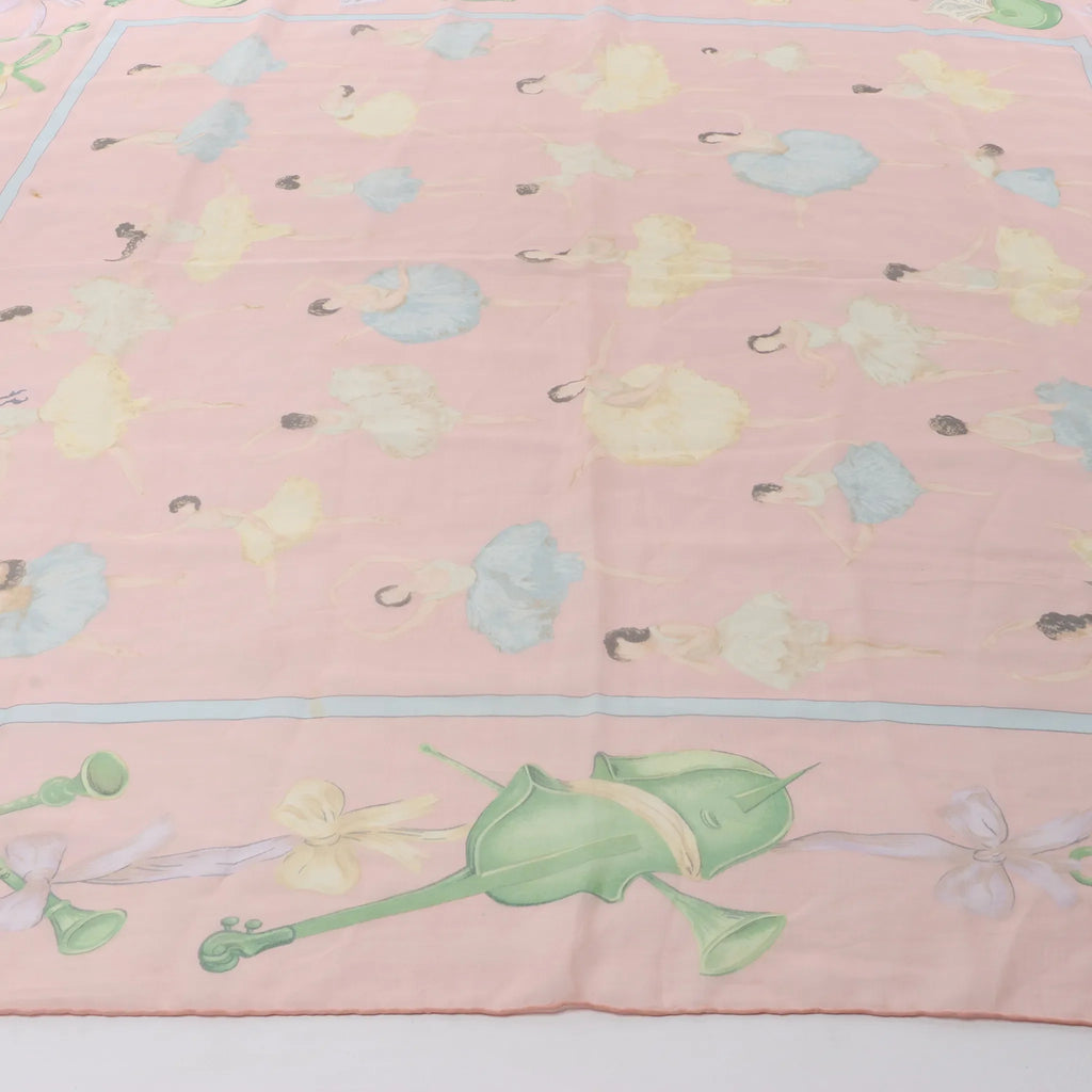 Hermès Carré 90 "La Dance ballet" Silk handkerchief in Pink