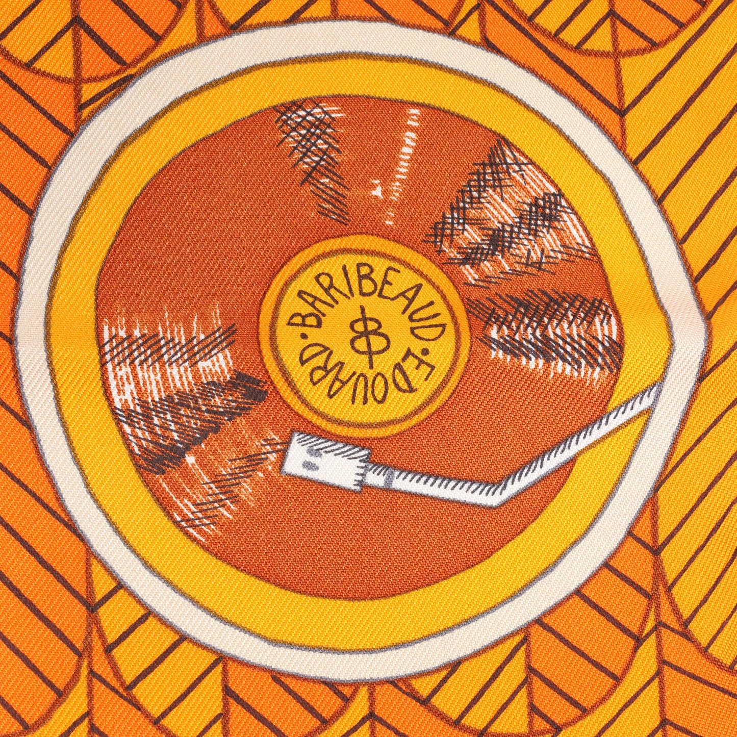 Hermès Carré 90 "La Danse des Amazones" Mouchoir en soie en Orange