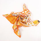 Hermès Carré 90 "La Danse des Amazones" Silk handkerchief in Orange