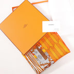 Hermès Carré 90 "La Danse des Amazones" Silk handkerchief in Orange