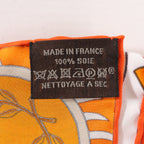 Hermès Carré 90 "La Danse des Amazones" Silk handkerchief in Orange