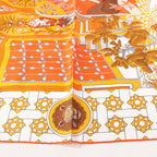 Hermès Carré 90 "La Danse des Amazones" Silk handkerchief in Orange
