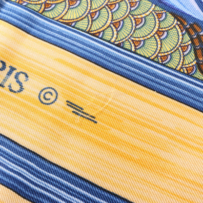 Hermès Carré 90 "La Mare aux Canards" Silk handkerchief in Yellow