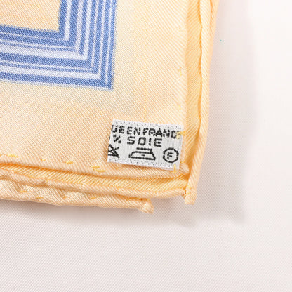 Hermès Carré 90 "La Mare aux Canards" Silk handkerchief in Yellow