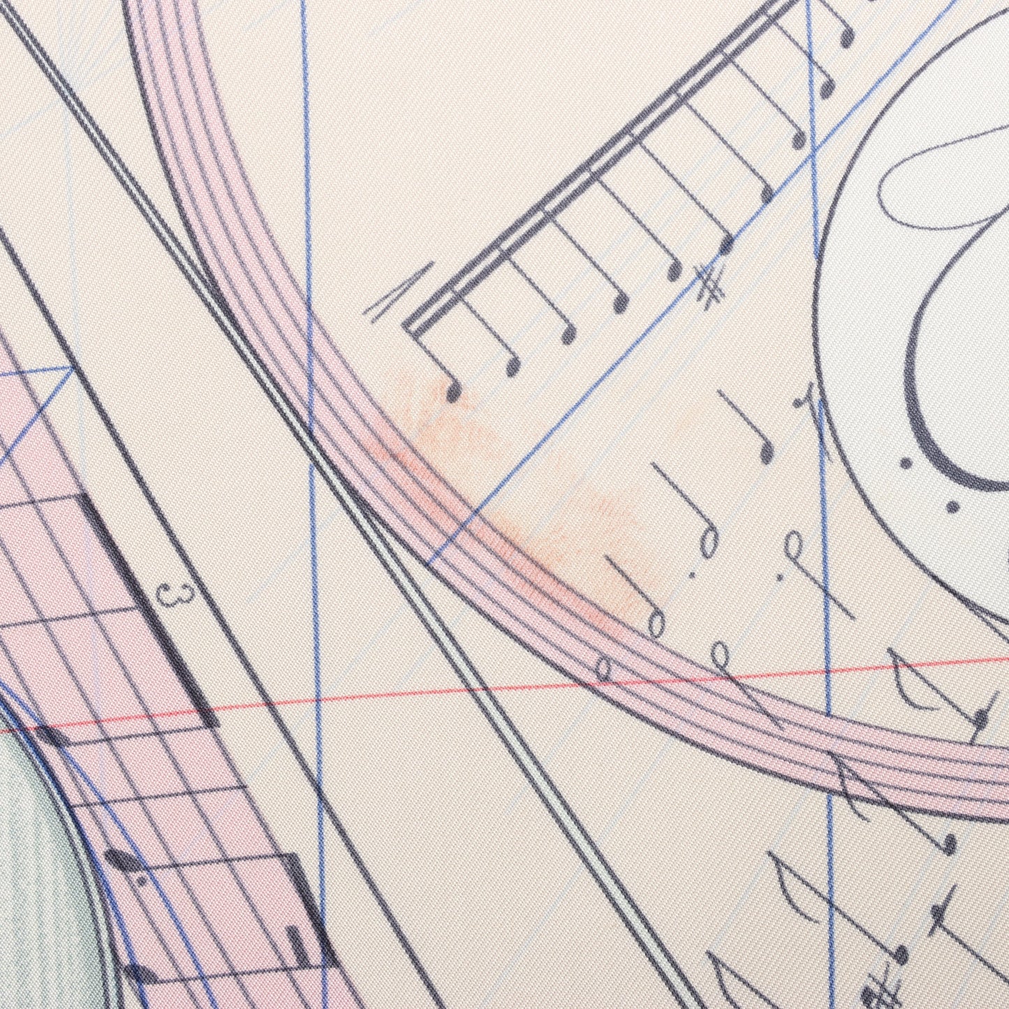 Hermès Carré 90 "La Musique Des Spheres" 100% Silk Scarf in Pink