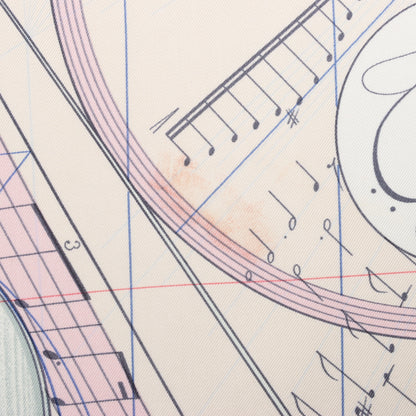 Hermès Carré 90 "La Musique Des Spheres" 100% Silk Scarf in Pink