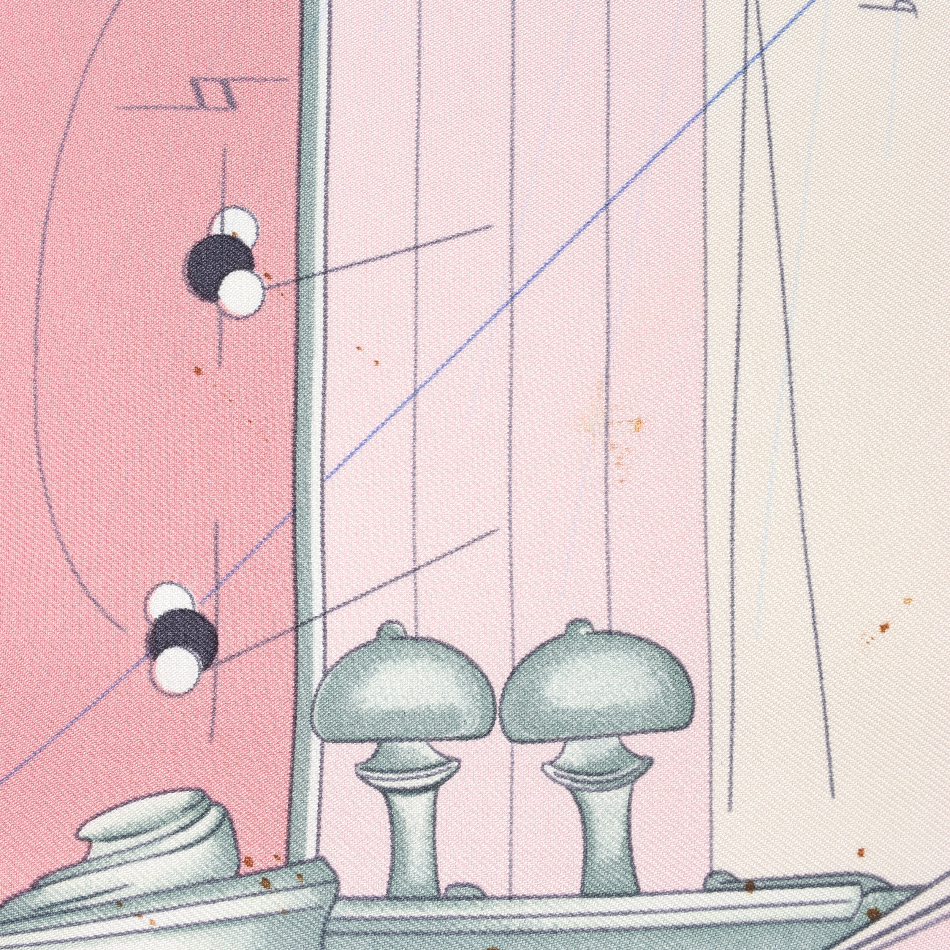 Hermès Carré 90 "La Musique Des Spheres" 100% Silk Scarf in Pink
