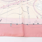 Hermès Carré 90 "La Musique Des Spheres" 100% Silk Scarf in Pink