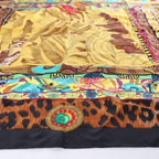 Hermès Carré 90 "La femme aux semelles de vent" Silk handkerchief in Brown x Black