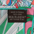 Hermès Carré 90 "Le Grand Prix du Faubourg" Silk handkerchief in Blue