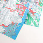 Hermès Carré 90 "Le Grand Prix du Faubourg" Silk handkerchief in Blue