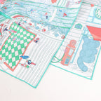 Hermès Carré 90 "Le Grand Prix du Faubourg" Silk handkerchief in Blue