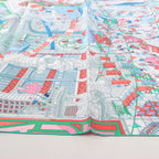 Hermès Carré 90 "Le Grand Prix du Faubourg" Silk handkerchief in Blue